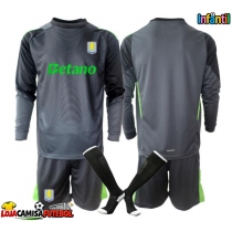 Camisa de Futebol Aston Villa Goleiro Equipamento Principal Infantil 2025-26 Manga Comprida (+ Calças curtas)